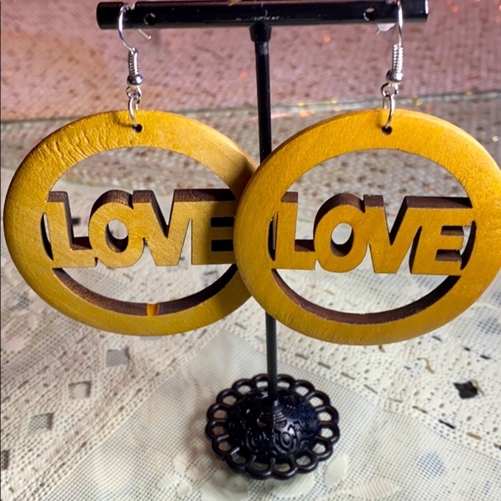 MELODY- Love ❤️ Wood Earrings